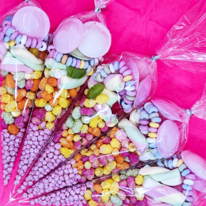 Pink Themed Strawberry Millions Sweet Cones