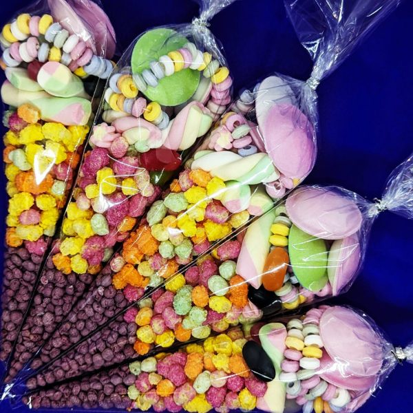 Axolotl Themed Sweet Cones