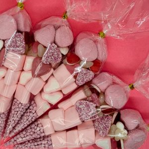 Valentines Love Themed Sweet Cones