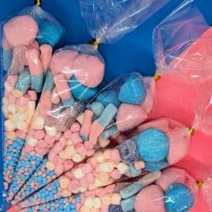 Pink and Blue Themed Sweet Cones