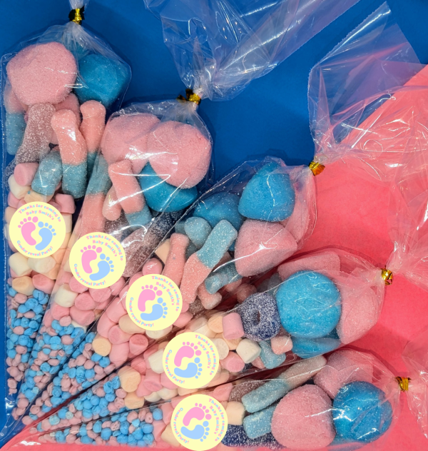 gender reveal feet Gender Reveal Themed Sweet Cones