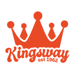 Brand logo for Kingsway with tagline 'est 1962'