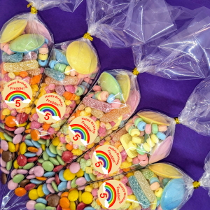 Rainbow Themed Sweet Cones