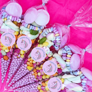 Unicorn Party Themed Sweet Cones