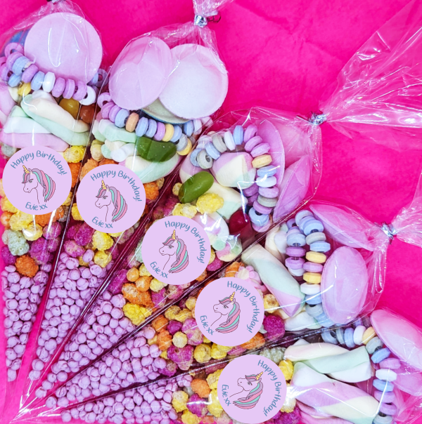 Unicorn Party Themed Sweet Cones